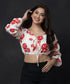 Off Shoulder Printed Long Sleeve Top
